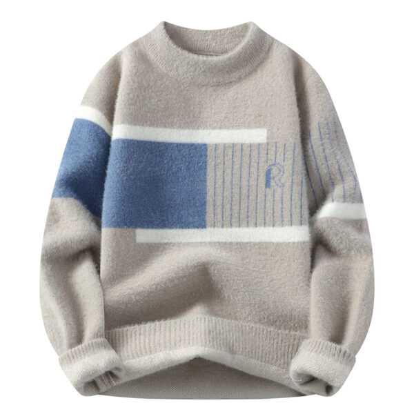 S604330752542438c8877ab71ca79dd3f9.jpg Men's Printed Street Fashion Casual Sweaters 2025 Autumn Winter Slim Fit Men Sweater Thicken Warm Wool Pullovers Full