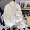 S60a705b572c945c98ecf9a9132635d28H.jpg Spring Autumn KPOP Fashion Style Kawaii Slim Fit Ropa Hombre Loose Casual All Match Tops Square Neck Long Sleeve Button Blusa