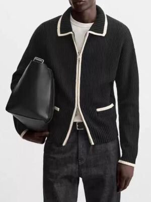 S614932e0bf16441aaea95702859994fcg.jpg Mens Sweater Zipper Contrast Color Casual Cardigan Spring Streetwear Grunge Old Money Men Valentines Sweater Men'S Wear 2025 New