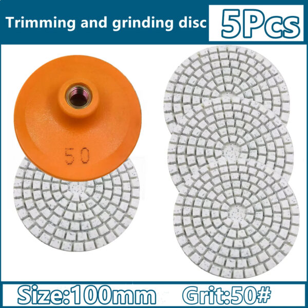 S61bec900f044464db0956a946f4299b4e.jpg 100mm M14 Angle Grinder Ceramic Tile Trimming Polishing Disc Dry Polishing Marble Porcelain Granite Chamfering Grinding Edge.