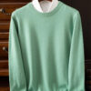 S61e7ee9fffec41ac85b13c9bf797b4cbz.jpg Choice Men's Wool Sweater Autumn Winter New Round Neck Pullover Loose Solid Color Bottoming Shirt Long Sleeve Smart Casual Tops