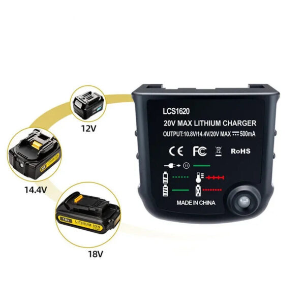 Lithium Battery Charger For Black&Decker 10.8V 14.4V 18V 20V Serise LBXR20 Electric Drill Screwdriver Battery Charging Tool