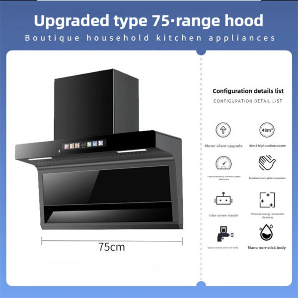 S626cf284c0544ee791a20908d05d3942J.jpg Household Range Hood for Kitchen Large Suction Range Hood Top Side Double Suction Exhaust Fan Small Kitchen Smoke Extractor