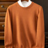 S62eec98bd91d4fc998c7b4aea646cb101.jpg Choice Men's Wool Sweater Autumn Winter New Round Neck Pullover Loose Solid Color Bottoming Shirt Long Sleeve Smart Casual Tops