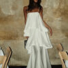 S63405c4059f84369b346cf4d6f53bd7c3.jpg Clacive Summer Loose White Women's Dress 2025 Fashion Strap Sleeveless Ankle Length Dresses Elegant Classic Pleated Female Dress