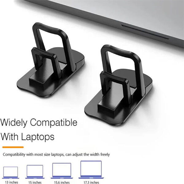 2pcs Set Mini Portable Laptop Stand Foldable Adjustable Riser for 10 to 18 inch Notebooks Macbook Computer Keyboard Holder