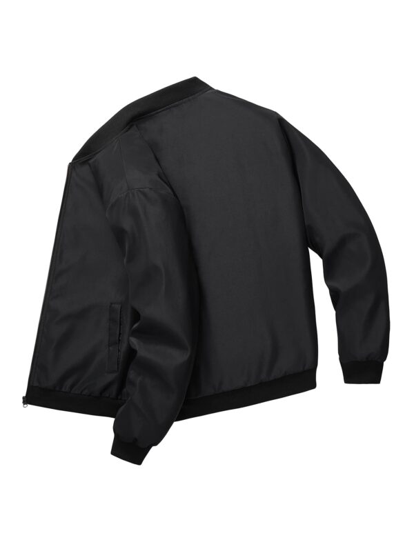 S639085fa09504113ad29b42e77f8def9U.jpg 2024 Spring and Autumn New Baseball Collar Short Loose Solid Color Jacket Men's Business Casual Thin Coat Trend
