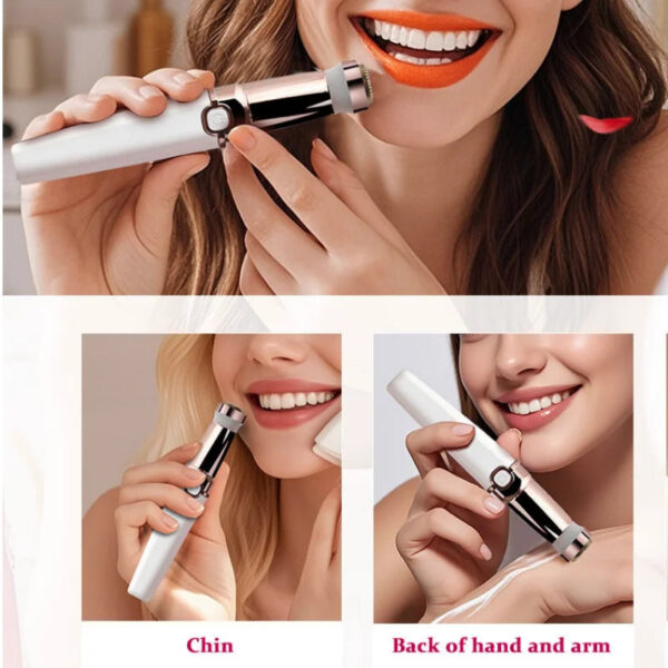 2 in 1 Face Shaver and Eyebrow Trimmer Rechargeable Lips  Facial Hair Remover Women Electric Portable