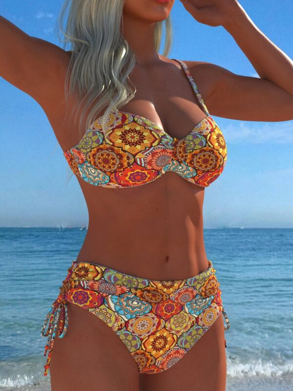 S64b567cc5f9143d8a8d60e6ac368ad28n.jpg Women's 2026 Summer Bohemian Paisley Print 2 Piece Bikini Set Spaghetti Strap Side Tie Beach Bathing Suit Swimwear