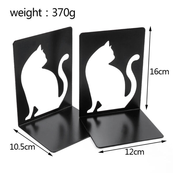 S65806b805cc54f14adf33aca099871256.jpg Beautiful Cat Book Ends for Shelves Duty Bookends for Heavy Book Iron Bookends Organizer Book Book rack Stand Shelf