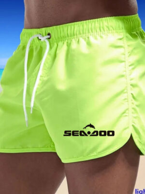S658d1d3262b249ff9683a81380749aaeI.jpg Summer sea Doo Casual Shorts Men Boardshorts Breathable Beach Shorts Comfortable Fitness Sports Short Pants Male bermudas