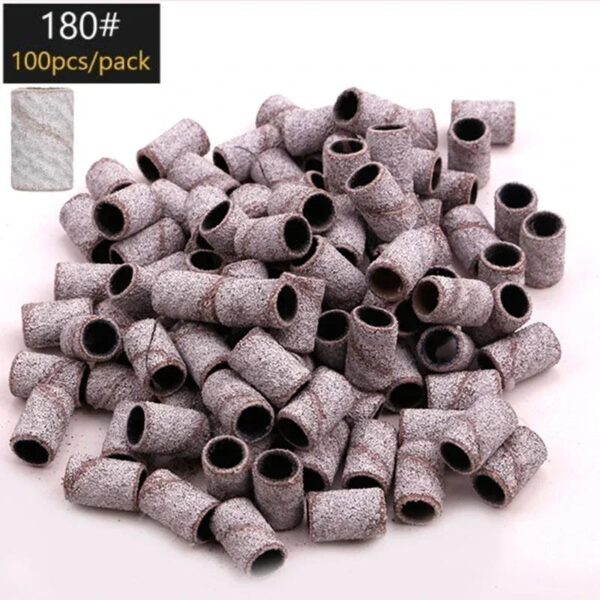 S668205ea68ae497187ff9b5ef5439411w.jpg Nail Sanding Ring Bands 80/120/180Grit Electric Manicure Drill Grinding Heads UV Gel Polish Removal Pedicure Abrasive Tools