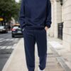 S67613ecaabb9416c9766fe7809148e98I.jpg Men's Autumn and Winter Solid Color Hoodie+jogging Pants Two-piece Set Fashionable Outdoor Casual Sportswear Men's Tracksuit