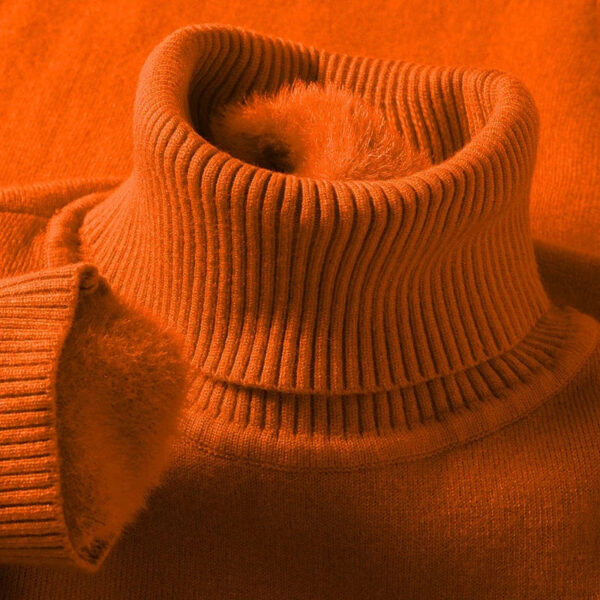 Men's Slim Fit Long Sleeve Turtleneck Sweater Anti-Pilling High Quality Knitted Solid Color Pullover Trendy Men's Clothing