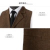 S67c5d9a7e5a949939b9a4b717064b94eJ.jpg Wool Tweed Men's Suits Vest for Groomsmen Wedding Lapel Casual Slim Business Vests Sleeveless Waistcoat Male Gilet Homme Vests