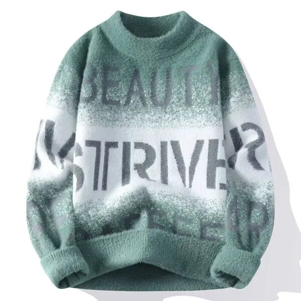 S67e6533a1c2b449b8eb3515b8a8f6f88Y.jpg 2022 Autumn Winter Men's Sweater Korean Fashion Men Clothing English Elements Sweater Men Casual Pullover O-Neck Sweaters Men