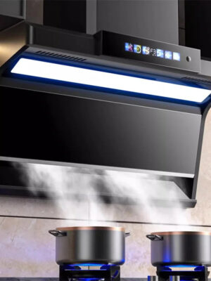 S68075a51ec7a4b03ab16c5f87d99f407V.jpg Household Range Hood for Kitchen Large Suction Range Hood Top Side Double Suction Exhaust Fan Small Kitchen Smoke Extractor