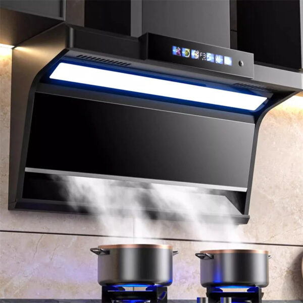 S68075a51ec7a4b03ab16c5f87d99f407V.jpg Household Range Hood for Kitchen Large Suction Range Hood Top Side Double Suction Exhaust Fan Small Kitchen Smoke Extractor