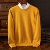 S683967664a8f418baf01f8513415182bs.jpg Men's 100% Cashmere Sweater O-Neck Pullovers Knit Large Size Wool Sweater Winter New Tops Long Sleeve High-End Jumpers