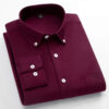 S68564d5eb6f245b4999eaa47212519f3d.jpg New in shirt 100%cotton long-sleeve shirts for men fashion Casual plain shirt solid color Oxford single pocket top white clothes