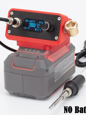 S688244684c5f47bf9b9b407921fa9963N.jpg T12 Soldering Iron Cordless Soldering For Ozito 18V Lithium Battery Electric Digital Soldering Station DIY Repair(NO Battery )