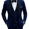 S688fff3d171e4191a52894d77a8a32769.jpg White Slit Mens Suits 3 Piece Black Shawl Lapel Casual Groom Tuxedos for Wedding Groomsmen Suits Men 2025 (Blazer+Vest+Pant)
