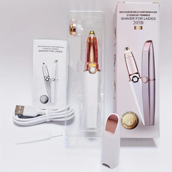 2 in 1 Face Shaver and Eyebrow Trimmer Rechargeable Lips  Facial Hair Remover Women Electric Portable