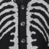 S68b3ac6fb85d4c79abde24be8db30bb2f.jpg Men's Skeleton Pattern Cardigan Sweaters, Gothic Long Sleeve Unisex Outwear Knitted Coats