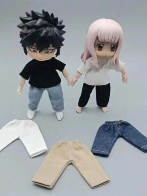 S68b44f7eec734be19f8d7164fa1ed350d.jpg Clothes Trousers T-shirt For 1/11 OB11 Dolls For 1/12 Bjd/GSC Doll Denim Pants DIY Obitsu 11 Doll Clothes Accessories Toys