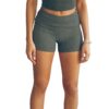 S6999014b8dc647198d728bb51c3c4d45c.jpg Summer Slim Knit Shorts for Women Solid Color Ribbed Fold Over Waist Skinny Short Pants for Yoga, Daily Wear