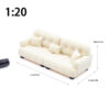 S69e37da04f1e4e4881d60b912724a5615.jpg Dollhouse Simulation Flocking Sofa Model Dollhouse Mini Living Room Furniture Decoration Accessories Pretend Play Toys