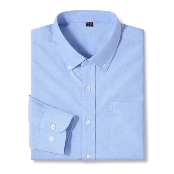 S6a61dd2213d5435c81cae30ed06c4aday.jpg New 100% Pure Cotton Oxford Men's Plaid Shirts Male Business Casual High Quality Long sleeve Shirt for Men Pocket Shirt S-5XL