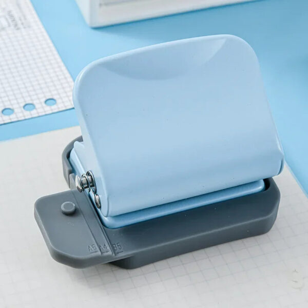 S6a67099d9a894845b1fd6692defb094c5.jpg 6-Hole Manual Loose-leaf Punching Machine Adjustable Round Hole Puncher Metal Office Porous Labor-saving Hole Punch Stationary
