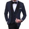 S6ac25fafeffe44c3b3070798356df99fk.jpg White Slit Mens Suits 3 Piece Black Shawl Lapel Casual Groom Tuxedos for Wedding Groomsmen Suits Men 2025 (Blazer+Vest+Pant)