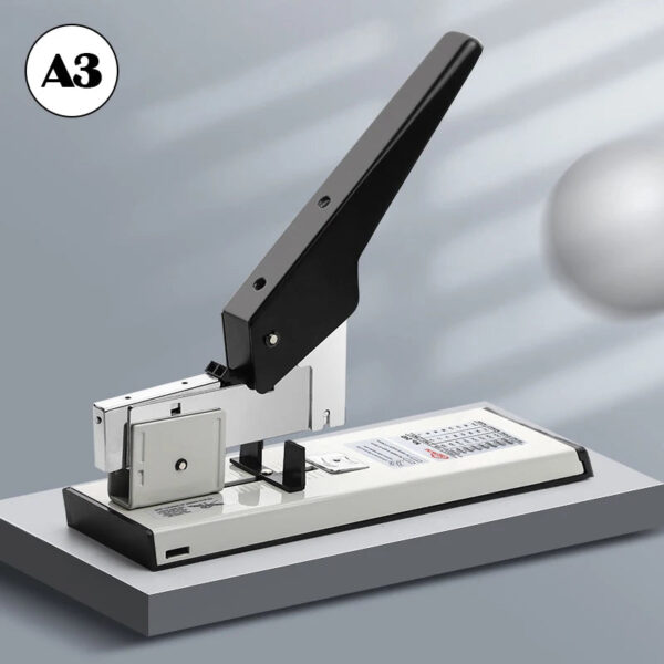 S6ad0f765dd6c48fa9272c77ad9ef50da2.jpg Big Heavy Type Metal Stapler Bookbinding Stapling 100/200 Sheet Capacity Office Tools Fit Sturdy Portable Handhled Staples Home