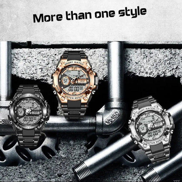 S6af13e58bb42417fab578c45acf7977bb.jpg LIGE Men Military Watch Digital 50m Waterproof Wristwatch LED Quartz Clock Sport Watch Male Big Watches Men Relogios Masculino