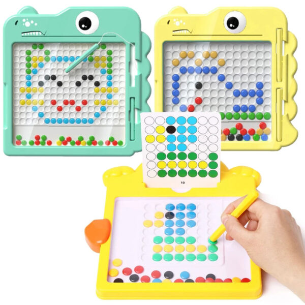 S6bad4c342e764ed6b483e5c44d605817C.jpg Kids Magnetic Drawing Board Yellow Duck Dinosaur Writing Board Creative Drawing Booklets Pattern Educational Montessori Toy Gift