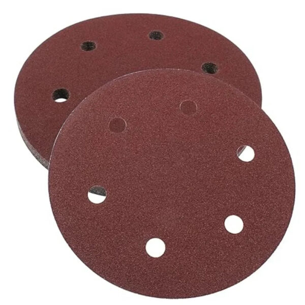 S6be358af5edf4b78b51d0b9bbd14e18dy.jpg 5/10/20/30/50pcs 6 Inch 6 Holes Sanding Discs 40, 80, 120, 180, 240 Mesh Flocking Sandpaper Orbital Sander Hook and Sand Paper