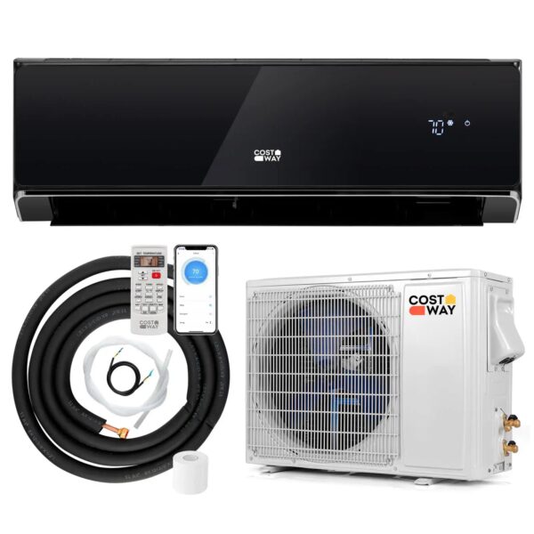 S6bfa2e7eaa6d4c41b7c798342f0a6877I.jpg 12000 BTU Wifi Enabled Mini Split Air Conditioner & Heater w/ Heat Pump
