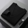 S6cb4f5b18be1409d9194b825c45e05d0n.jpg 100% merino wool Men's Cardigan Cashmere Sweater Autumn And Winter Knitted Jacket Solid Color Long-Sleeved High Quality Top