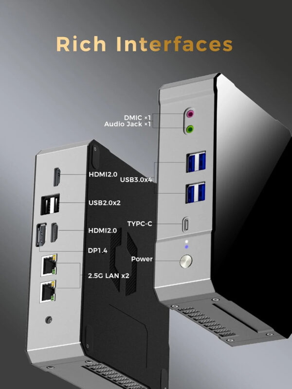 13Th Gen Mini Gaming PC Windows 11 Intel Core i9 13900H DDR5 PCIE4.0 Gamer Office Desktop Mini Computer Quad 4K Displays Wifi6
