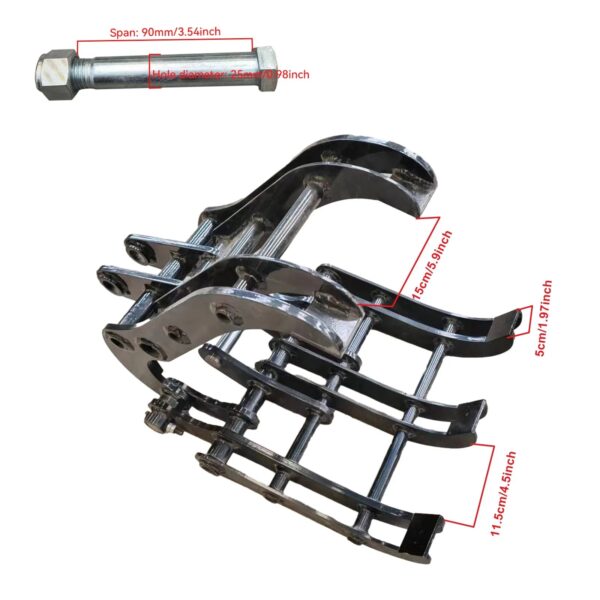 S6d042dbb0b3343b984844210483b64a63.jpg Grabber Grapple Attachment for 1 ton -1.5tons Mini Excavator Small Digger USA Stock Shipping