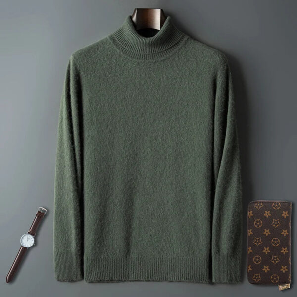 S6d1902fccc424b4da94bf052c1dd4d38W.jpg 100% Male Mink Cashmere Sweater Solid Color Turtleneck Thick Autumn And Winter Loose Large Size Turtleneck Wool Bottoming Shirt
