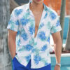 S6d27cc1a847c48268ea753e0659b20a61.jpg Hawaiian Shirt For Men 2024 New In 3d leaf Print Short Sleeve Tops Summer Fashion Casual Oversized Clothing Outdoor Shirts