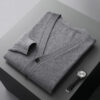 S6d3906972152403aafa5b016e65c9536i.jpg 100% merino wool Men's Cardigan Cashmere Sweater Autumn And Winter Knitted Jacket Solid Color Long-Sleeved High Quality Top