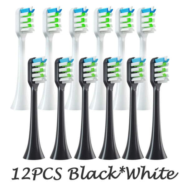 12 PCS for SOOCAS X3/X3U/X5 Brush Heads Replaceable Soft DuPont Sonic Electric Toothbrush Clean Brush Vacuum Bristle Nozzles