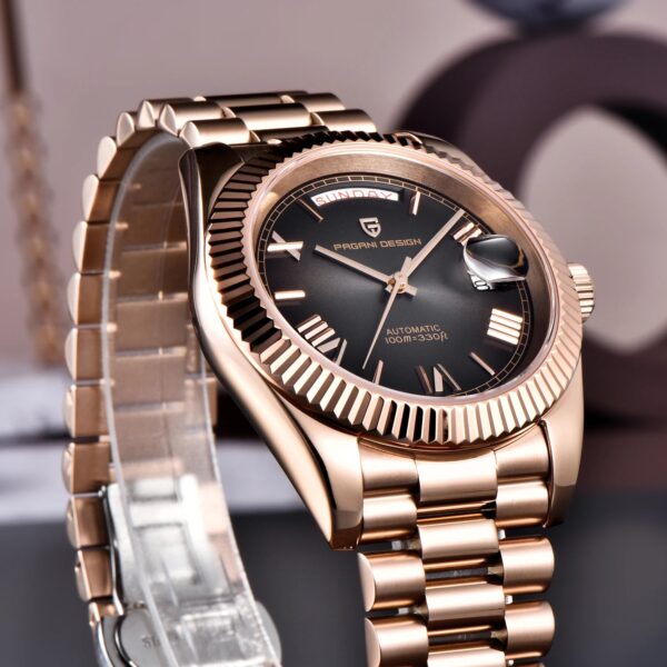 2025 New PAGANI DESIGN Men's Watches DD40 Rose Gold Automatic Watch Man Mechanical Wristwatches Luxury AR Sapphire Mirror Gifts