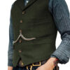 S6ecaa43f816a4f43b06f3d31f24b3857I.jpg Wool Tweed Men's Suits Vest for Groomsmen Wedding Lapel Casual Slim Business Vests Sleeveless Waistcoat Male Gilet Homme Vests