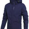 Men's Waterproof Rain Jacket Lightweight Outer Hooded Outdoor Raincoat Hiking Windproof Jacket Climbing Outdoor Jackets