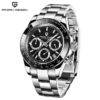 40mm New V2 PAGANI DESIGN Men's Quartz Watches Sapphire Retro Chronograph Stainless Steel Waterproof Watch Men Relogio Masculino